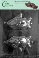 Cybrtrayd N046 Shark Chocolate Candy Mold with Exclusive Cybrtrayd Copyrighted Chocolate Molding Instructions