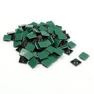 13mm x 13mm Plastic Cable Wire Tie Self Adhesive Base Black 100 Pieces
