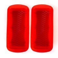 Tosnail 10.5" x 5" x 2.5" Nonstick Silicone Bread and Loaf Pan - Set of 2 Red