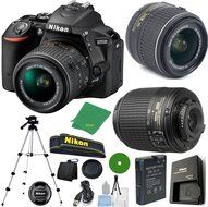 Nikon D5500 - International Version (No Warranty), 18-55mm f/3.5-5.6 DX VR, Nikon 55-200mm f4-5.6G ED DX Nikkor... N2