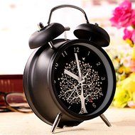 Surborder Shop 4 inch Twin Bell Analog Alarm Clock Loud Alarm Clock- Tree N3