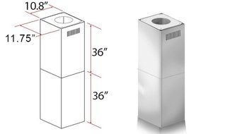 ZLINE 2-36 in. Chimney Extensions for 10 ft. to 12 ft. Ceilings N2