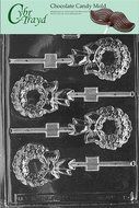 Cybrtrayd C098 Wreath Lolly Life of the Party Chocolate Candy Mold with Exclusive Cybrtrayd Copyrighted Chocolate...