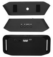 niceEshop(TM) Portable LED Wireless Bluetooth Speaker for Smartphone and Tablet, Black