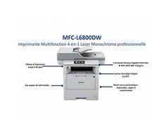 Mfc-L6800dw Wireless Monochrome All-In-One Laser Printer, Copy/fax/print/scan