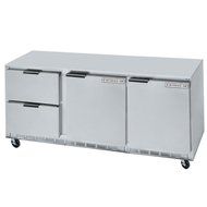 Three-Section 72in. Undercounter Refrigerator w/ 2 Drawers, UCRD72A-2