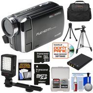 Bell &amp; Howell DV30HD 1080p HD Video Camera Camcorder (Red) with 32GB Card + Battery + Case + Tripods + LED Video...