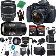 Canon Rebel T5 Camera + 18-55mm IS + Tamron 70-300mm AF + 2pcs 16GB Memory + Case + Reader + Tripod + ZeeTech...