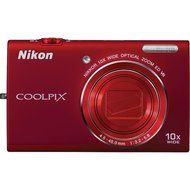 Nikon COOLPIX S6200 16 MP Digital Camera with 10x Optical Zoom NIKKOR ED Glass Lens and HD 720p Video (Red)