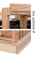 4 ft. Molding w 5.25 in. OG Base &amp; OG Crown (Rustic Pine - Dark Walnut Stain)