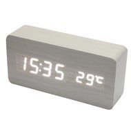 DZT1968&reg; Wooden LED Electronic Desktop Digital Alarm Clock With Temperature N7