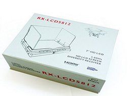 RX LCD5812 5.8GHz 7inch 40 Channels Raceband LCD Diversity Receiver Monitor for RC FPV (white) N2