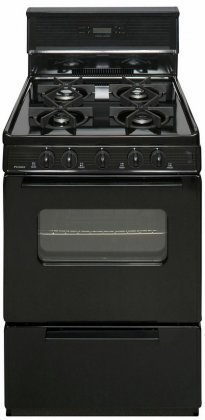 24 in. 2.97 cu. ft. Gas Range in Black