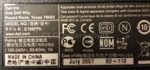 Repair Kit, DELL E198FPb, LCD Monitor, Capacitors Only, Not the Entire Board N2