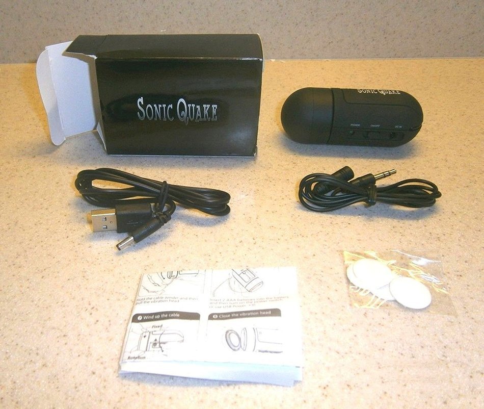 Sonic Quake Mini Vibration Speakers Audio Music Player Amplifier Stereo iPod MP3 N3
