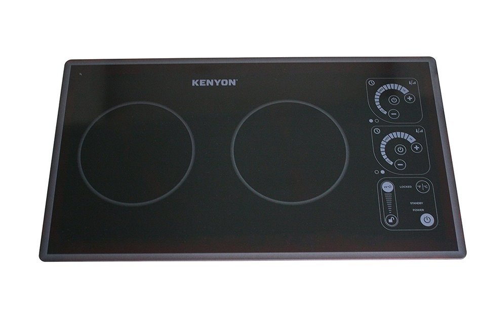 Kenyon B83125 SilKEN2 Induction Two Burner Landscape Trimline Cooktop, 120V, Black