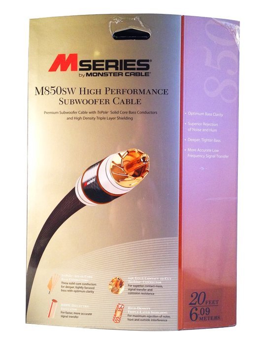 Monster M850 SW-12 12 feet M-Series 850 Subwoofer Cable