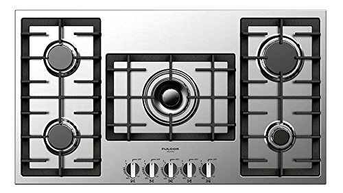 Fulgor Milano F4GK36S1 400 Series Gas Cooktop with 5 Burners, 36", Stainless Steel