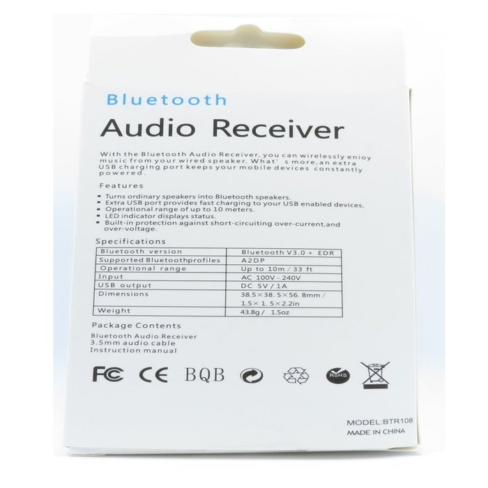 XINGAN Bluetooth Receiver V4.0+EDR A2DP USB Connect Your PC, iPhone, iPod, iPad, And Home Entertainment Systems... N6