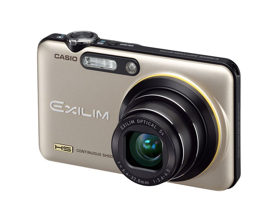 Casio Exilim Ex-fc150 High Speed Slim Camera Gold with 10.1 Megapixels,5x Optical Zoom,2.7" LCD