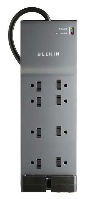 Belkin 6-Outlet Power Strip Surge Protector with 6-Foot Power Cord, 600 Joules (BSE600-06BLK-WM) N8