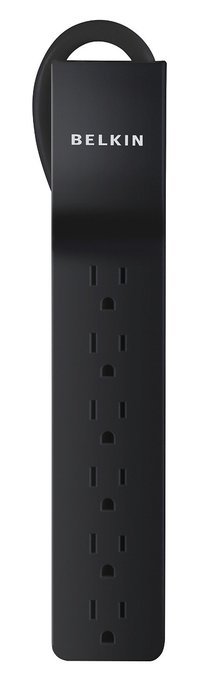 Belkin 6-Outlet Power Strip Surge Protector with 6-Foot Power Cord, 600 Joules (BSE600-06BLK-WM) N10