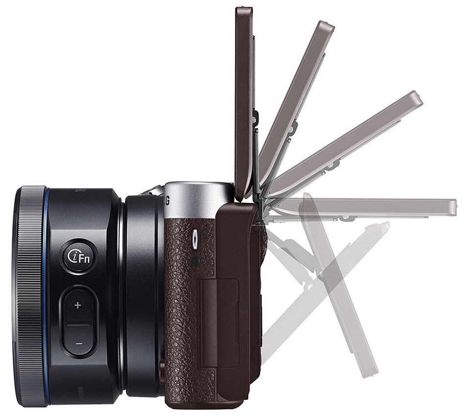 Samsung NX500 28 MP Wireless Smart Mirrorless Digital Camera with 16-50mm Power Zoom Lens (Brown) N10