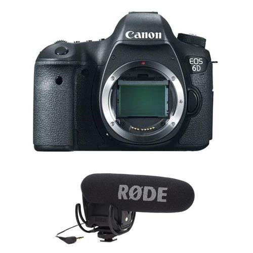 Canon EOS-6D Digital SLR Camera Body, 20.2 Megapixel - WITH Rode Microphones VideoMic Pro R Cardioid Condenser...
