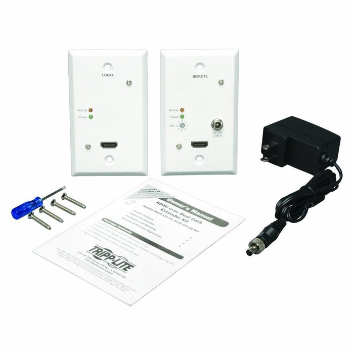 Tripp Lite HDMI over Dual Cat5 / Cat6 Extender, Transmitter and Receiver for Video and Audio 1920x1200 1080p at...