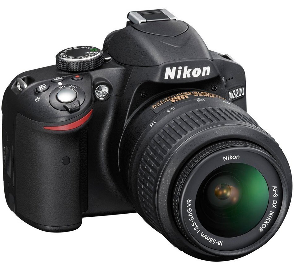 Nikon D3200 24.2 MP CMOS Digital SLR with 18-55mm VR and 55-200mm Non-VR DX Zoom Lenses N2