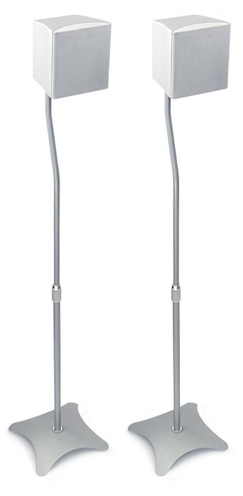 Mount-It! MI-1210S Speaker Stands for Home Theater 5.1 Channel Surround Sound System Satellite Speaker Stands...