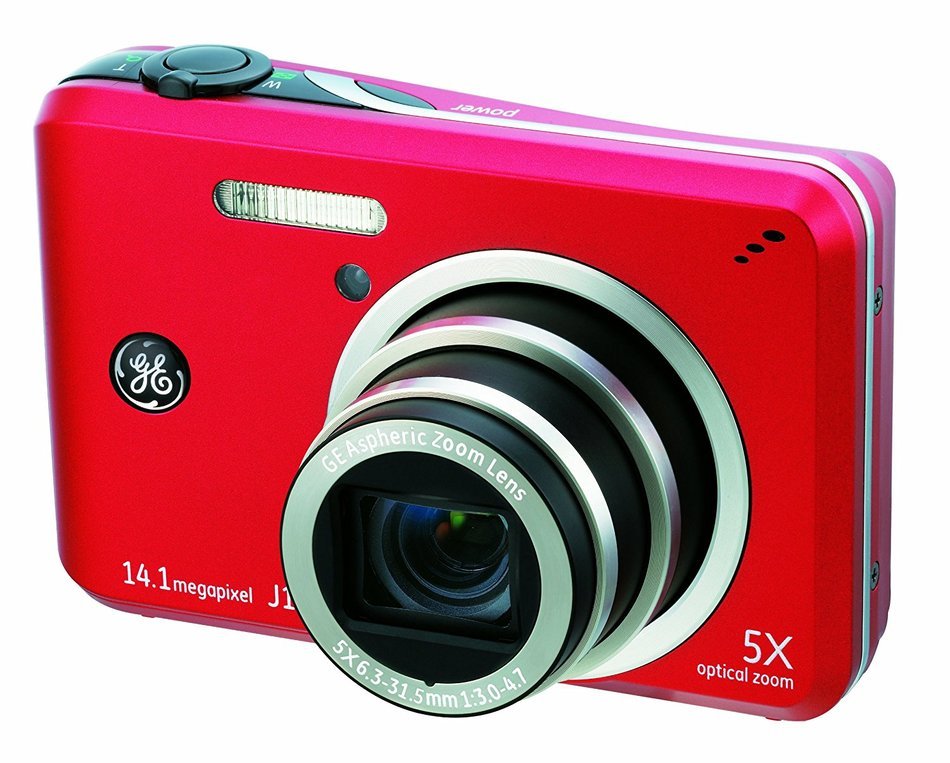 GE J1455 14MP Digital Camera with 5X Optical Zoom and 3.0-Inch LCD with Auto Brightness (Silver) N2