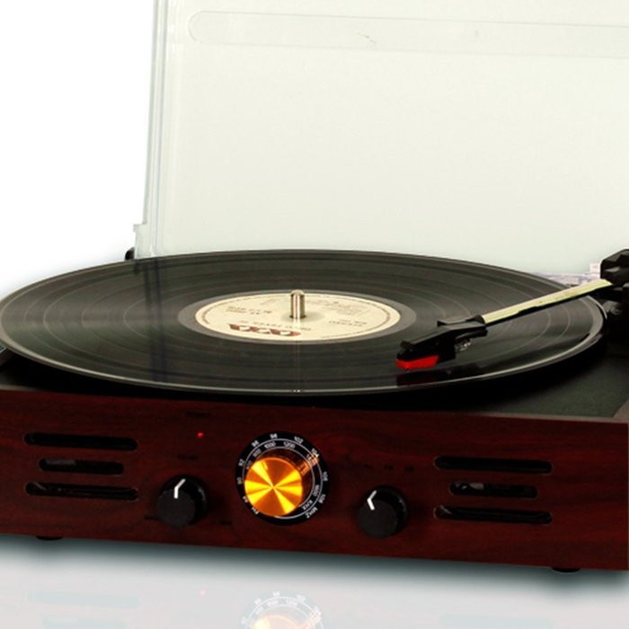 Timestorm XR-M205 Belt-Drive 3-Speed Portable Stereo Turntable