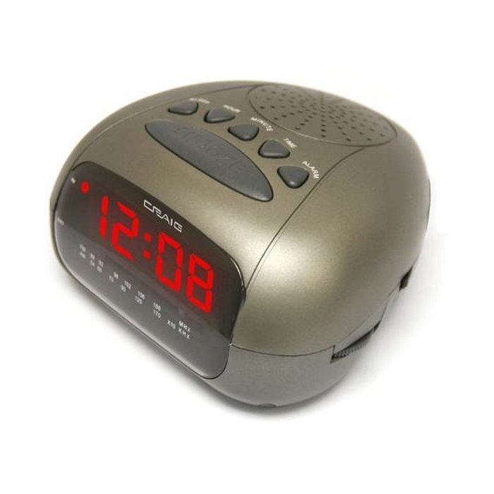 Craig Desktop Clock Radio - 0.5 W RMS - Mono CR45329B