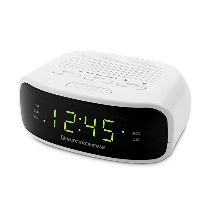 Electrohome Digital AM/FM Clock Radio with Battery Backup, Dual Alarm, Sleep & Snooze Functions, Display Dimming... N2