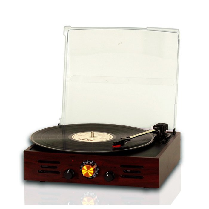 Timestorm XR-M205 Belt-Drive 3-Speed Portable Stereo Turntable N2
