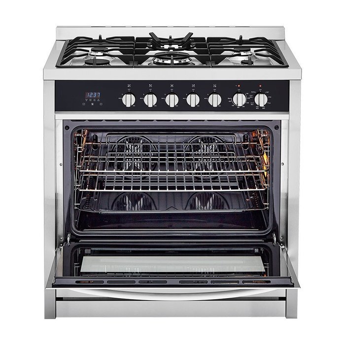 Haier HCR6250ADS 36" Dual Fuel 3.8 Cu. Ft. Capacity Freestanding Range in Stainless Steel N5