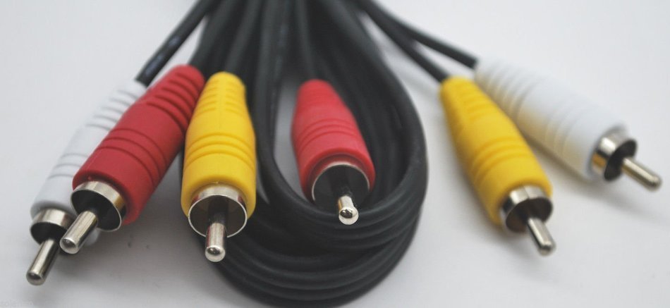 RCA 6 FT AUDIO/VIDEO COMPOSITE CABLE DVD/VCR/SAT YELLOW/WHITE/RED CONNECTORS