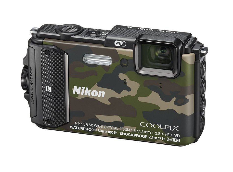 Nikon digital camera COOLPIX AW130 camouflage green [International Version, No Warranty] N4