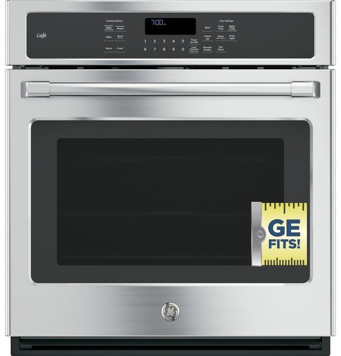 GE CK7000SHSS Cafe 27" Stainless Steel Electric Single Wall Oven - Convection N4