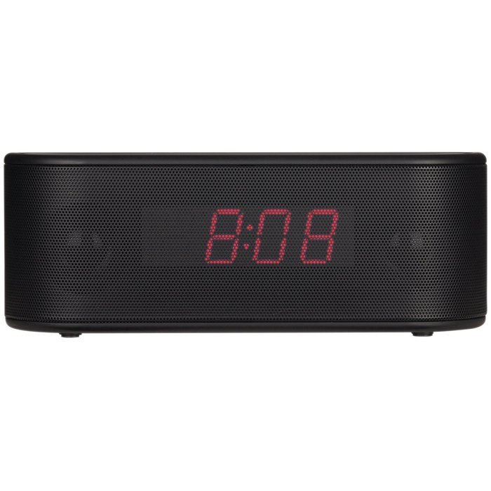 RCA RC345 Bluetooth Alarm Clock Radio Stereo System with Red Display (Black) N4