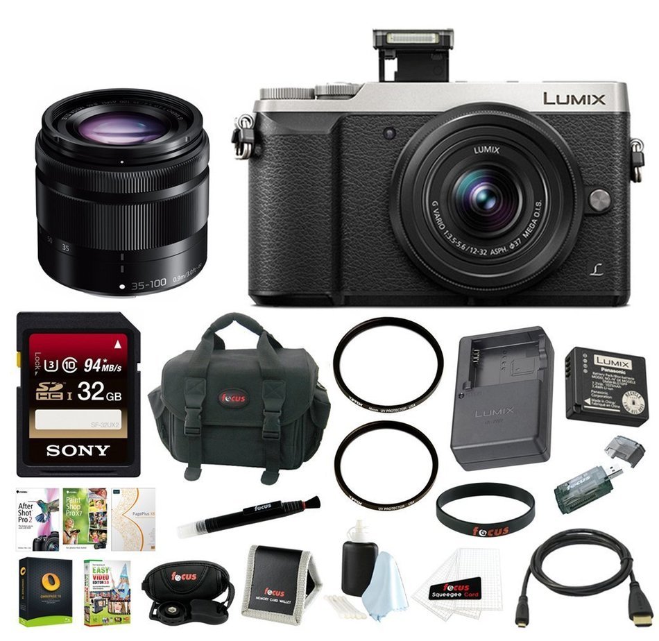 Panasonic LUMIX GX85 4K Mirrorless with 12-32mm & 35-100mm Lens with Extra Battery N4