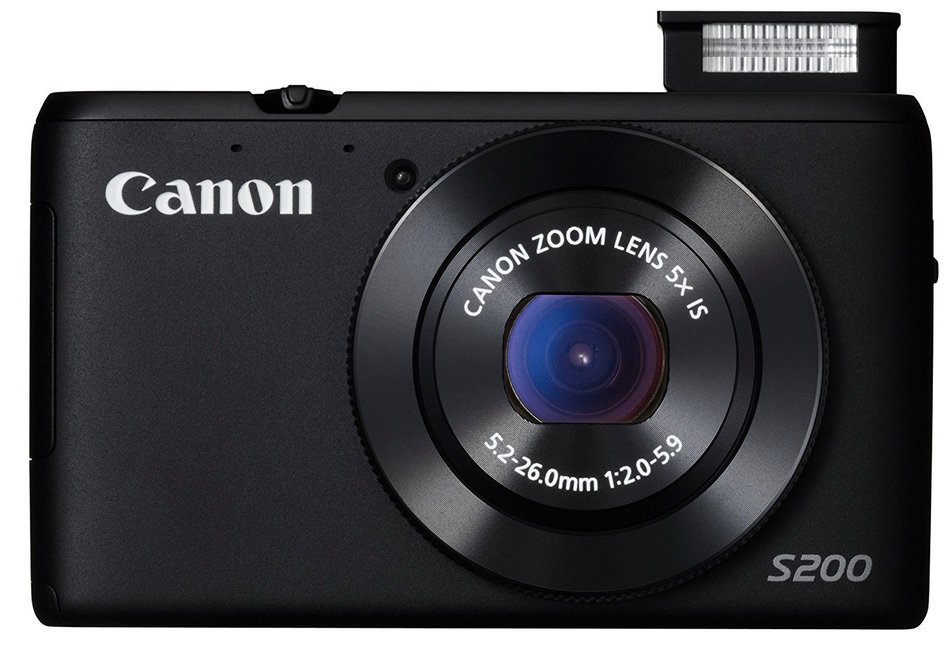 PSS200 5 times zoom (Black) F value of 2.0 wide-angle 24mm optical digital camera Canon PowerShot S200 (BK) -...