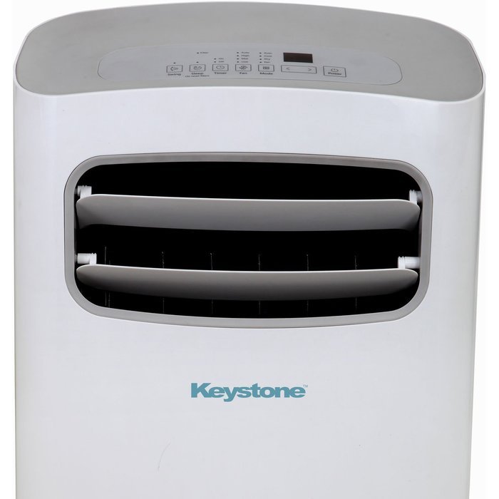 Keystone KSTAP14CG 14,000 BTU 115V Portable Air Conditioner with Remote Control, White/Gray N2