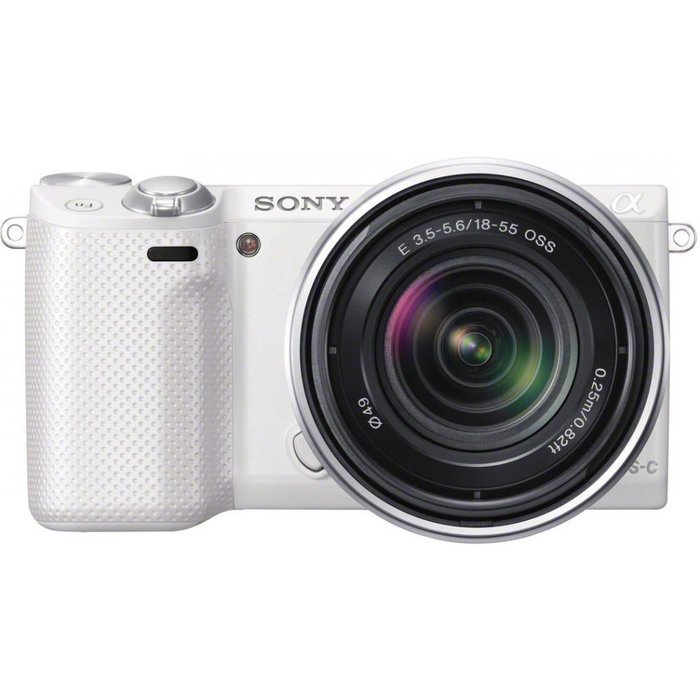 Sony NEX-5RK/W Alpha Digital Camera w/ SEL-1855 18-55mm Lens 16MP Wi-Fi - White