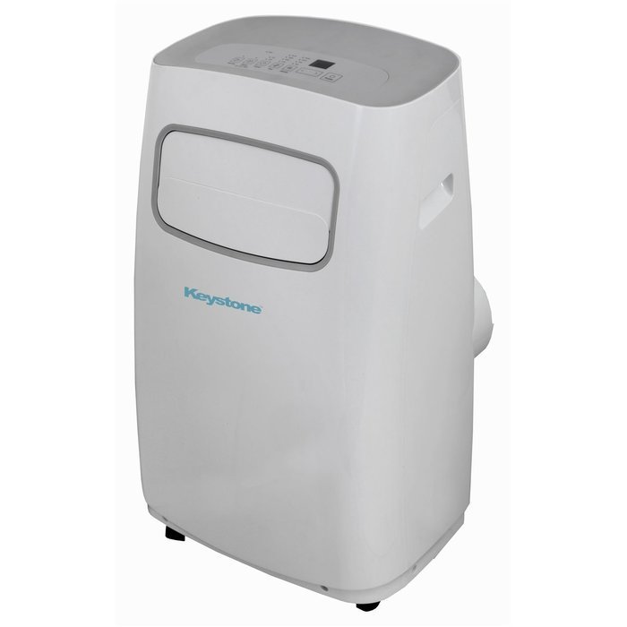 Keystone KSTAP14CG 14,000 BTU 115V Portable Air Conditioner with Remote Control, White/Gray N4