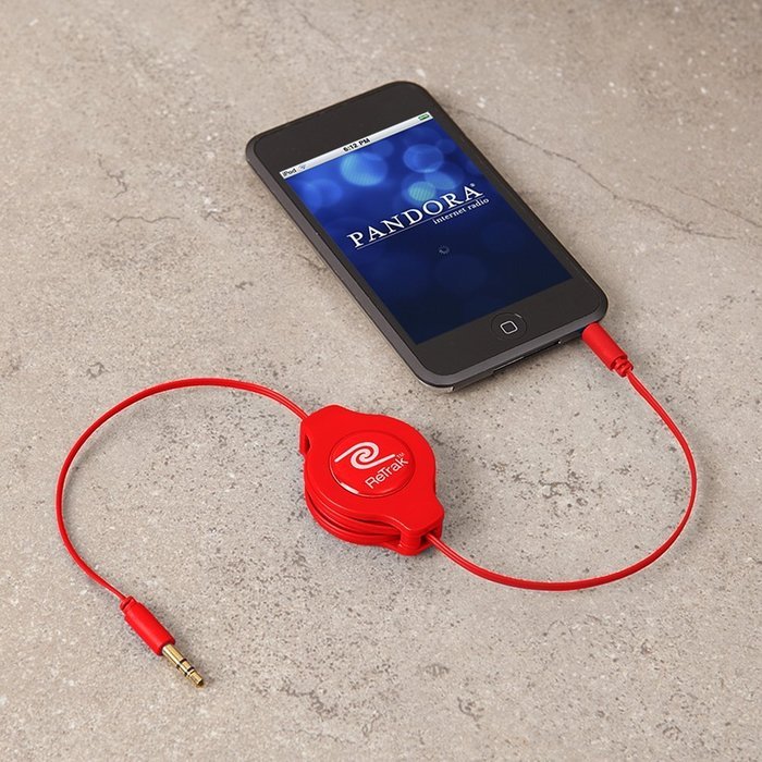 ReTrak ETPRAUX Premier Retractable 6-Feet Auxiliary Cable N12