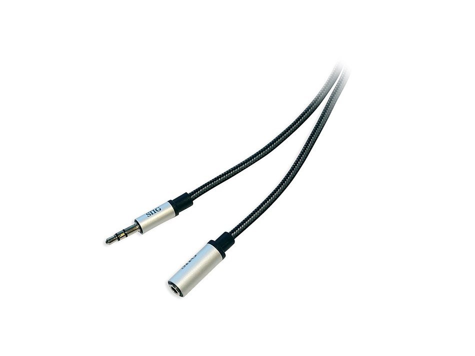 SIIG 10 Feet (3M) Fabric Woven Braided 3.5mm Stereo Aux Extension Cable for Smartphones or Tablets, Durable and... N5
