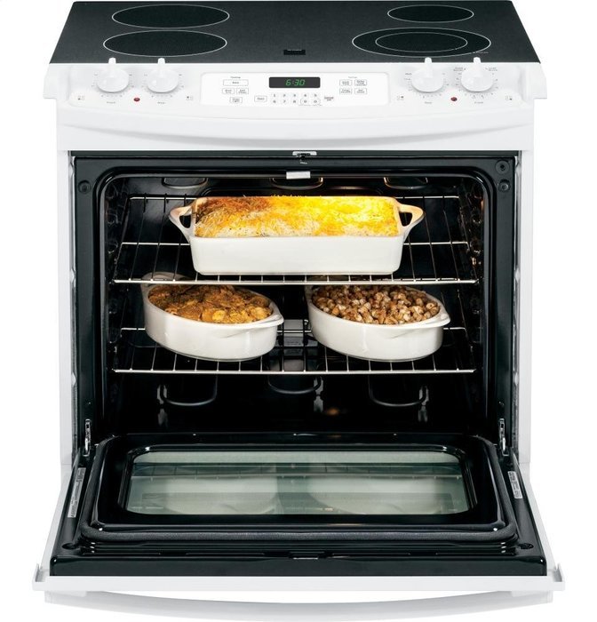 GE JD630DFWW 31.25" Drop-In Electric Range with Smoothtop Cooktop, None Drawer, 4.4 cu. ft. Primary Oven Capacity... N4