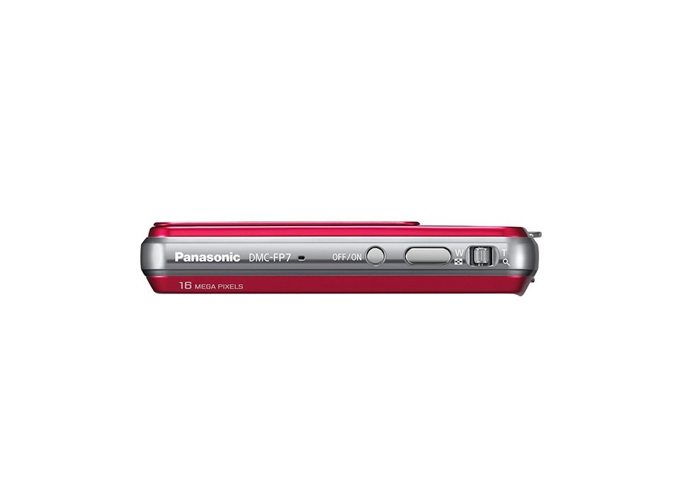 Panasonic DMC-FP7 Lumix 16.1MP 4X 3.5in LCD Digital Camera Red - Panasonic DMCFP7 N4